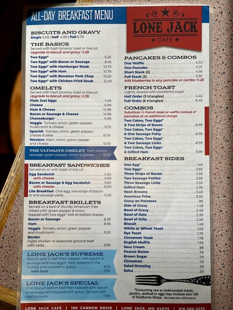 Lone Jack Cafe Menu image 3
